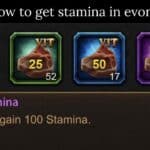 how to get stamina in evony